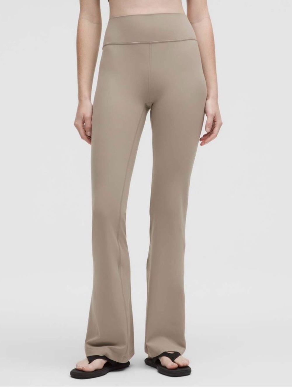 ☑️Lululemon Groove Nulu High-Rise Flared Pant  Size 0 Warm Ash Grey